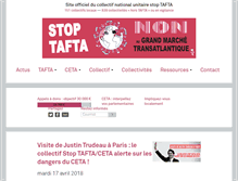 Tablet Screenshot of collectifstoptafta.org